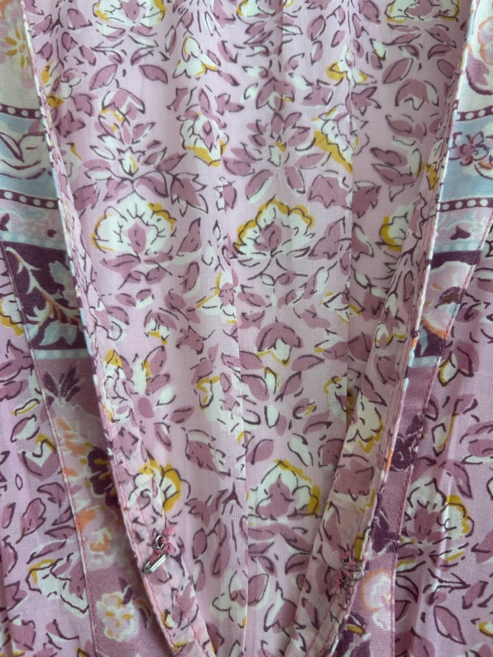 BILLABONG Cosmos Dress Size M BOHEMIAN LONG BALLOON SLEEVE DUSTY ROSE FLORAL - Picture 7 of 15